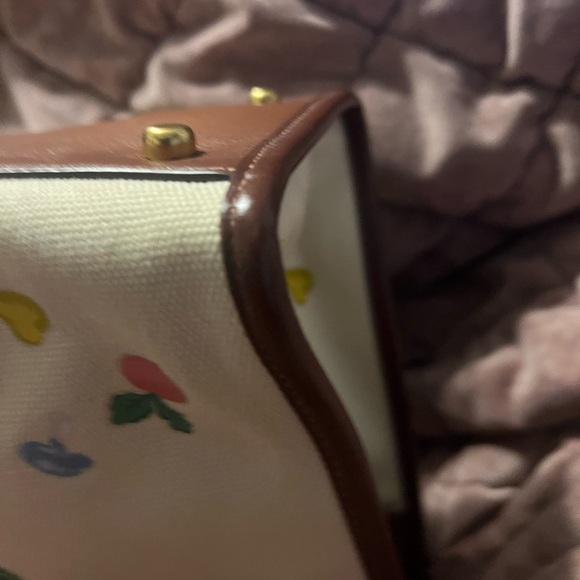 Coach Field Tote Floral w/ Matching Coach Floral Purse, Coach Scarf, & Charm - Picture 9 of 16